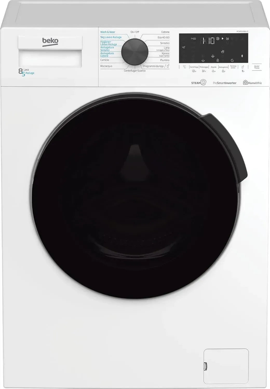 Beko Lavasciuga 8/5Kg 1400 Giri Classe C con SteamCure e Bluetooth