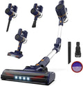 Aspirapolvere Senza Fili con LED, Autonomia 40 Minuti, Filtri Doppio Strato, Ideale per Pavimenti e Peli Animali