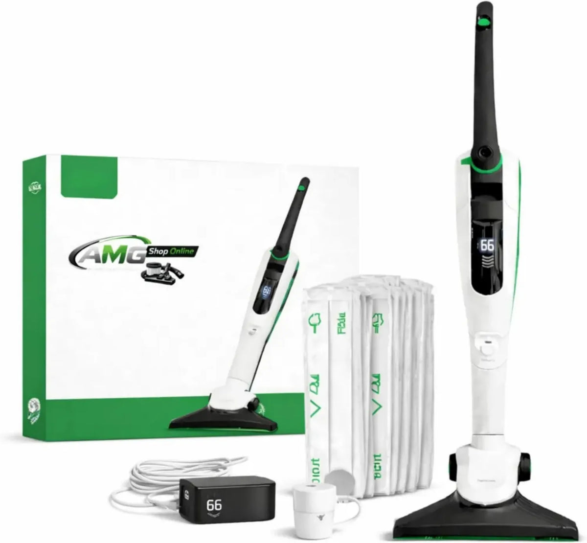 Aspirapolvere Cordless Folletto VK7s con Spazzola HD7s, Batteria e Caricabatterie Inclusi, 6 Sacchetti Originali e Microfiltro Efficiente per Pavimenti e Tappeti