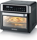 Forno Elettrico e Friggitrice ad Aria 2200W, 25L, 12 Programmi Touch, Girarrosto Incluso