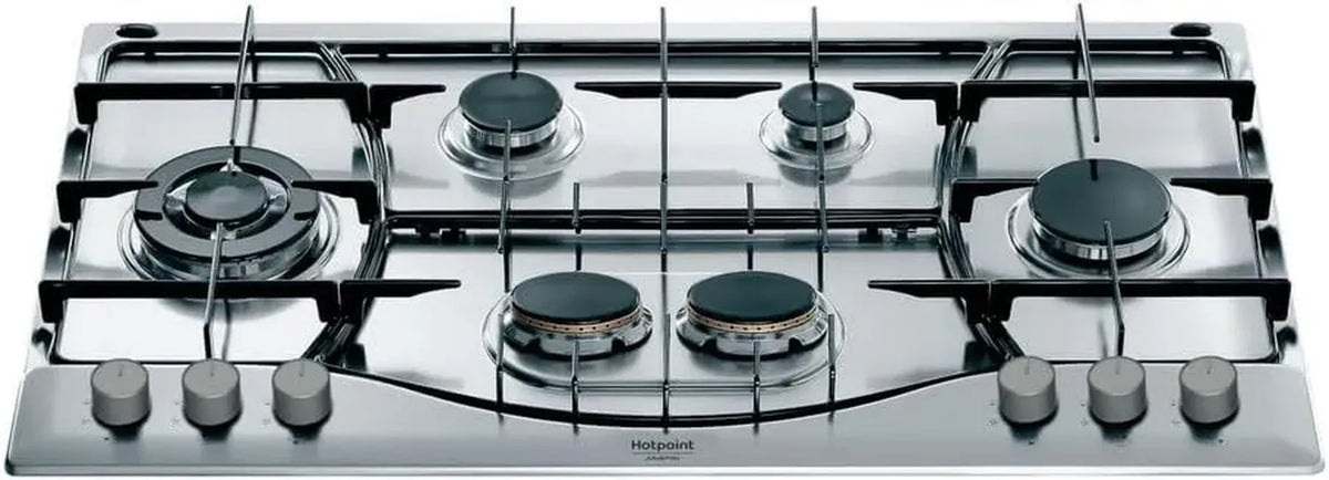 Hotpoint Ariston - Piano cottura a gas 90cm, finitura inox