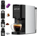 Macchina da Caffè KOTLIE 4 in 1 Compatibile con Capsule e Caffè Macinato, 19 Bar, 800 ml