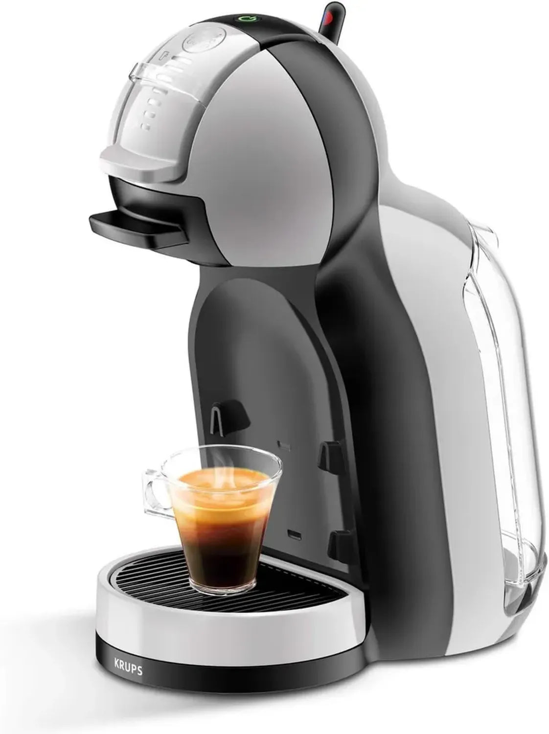 Macchina da Caffè Automatica Krups Mini Me NESCAFÉ Dolce Gusto, Espresso e Bevande in Capsula, Grigio/Nero