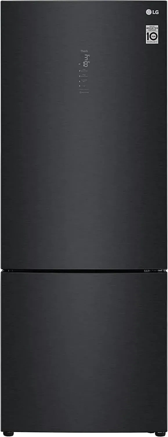 LG Frigorifero Combinato 462L Total No Frost, 70cm, Wi-Fi, Cooling Avanzato, Nero